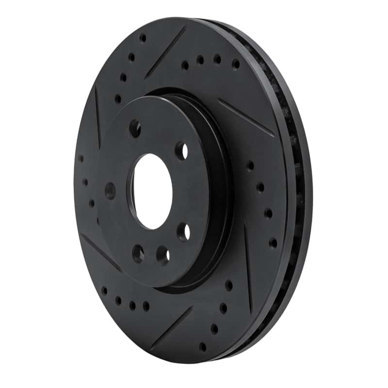 R1 Concepts — R1 11-23 Chevrolet Bolt EUV Front Left Drilled & Slotted Black Brake Rotor
R1 Brake Rotor Drill - view 2