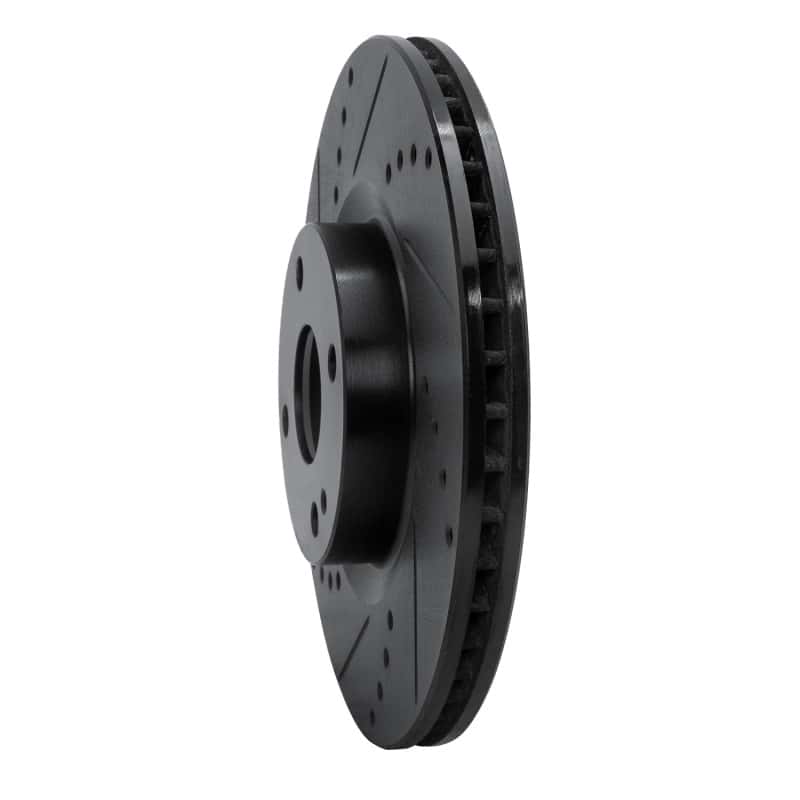 R1 Concepts — R1 16-25 Fiat 124 Spider Front Left Drilled & Slotted Black Brake Rotor
R1 Brake Rotor Drill - view 2