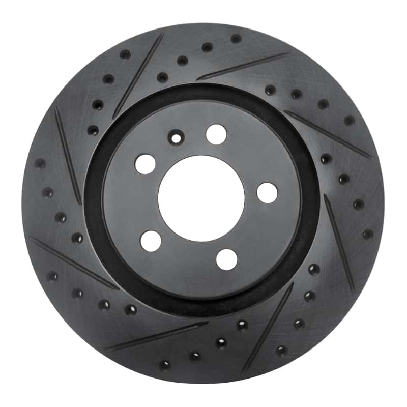 R1 Concepts — R1 92-95 Volkswagen Jetta Sedan Front Left Drilled & Slotted Black Brake Rotor
R1 Brake Rotor Drill - view 1