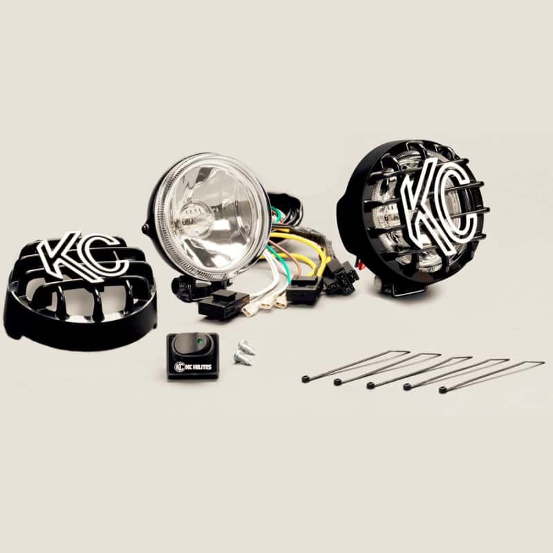 KC HiLiTES — KC HiLiTES Rally 400 4in. Round Halogen Light 55w Spread Beam (Pair Pack System) - Black
Rally 400 - view 5