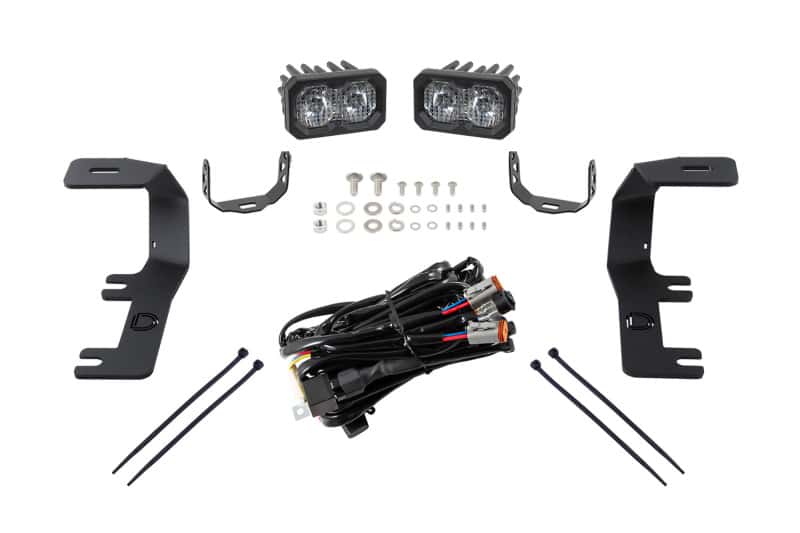 Diode Dynamics — Diode Dynamics 14-19 Silverado/Sierra SSC2 LED Ditch Light Kit Sport - White Combo - view 3