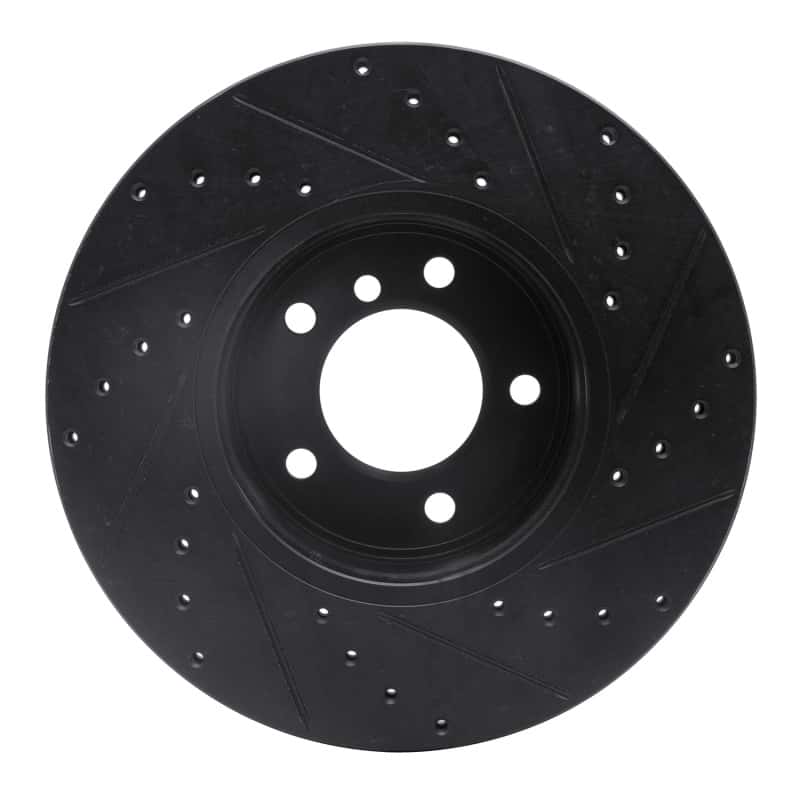 R1 Concepts — R1 04-10 BMW 528XI Front Left Drilled & Slotted Black Brake Rotor
R1 Brake Rotor Drill - view 5