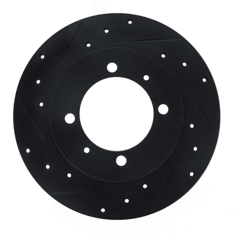 R1 Concepts — R1 88-93 Dodge 2000 GTX Rear Left Drilled & Slotted Black Brake Rotor
R1 Brake Rotor Drill - view 1