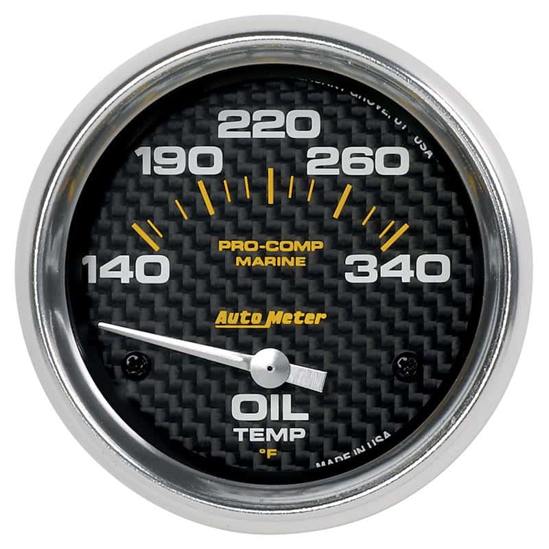 AutoMeter — Autometer Marine Carbon Fiber Electric Oil Temperature Gauge 2-5/8in 140-300 Deg F
GA 2.6" OT 300 E MCF - view 2