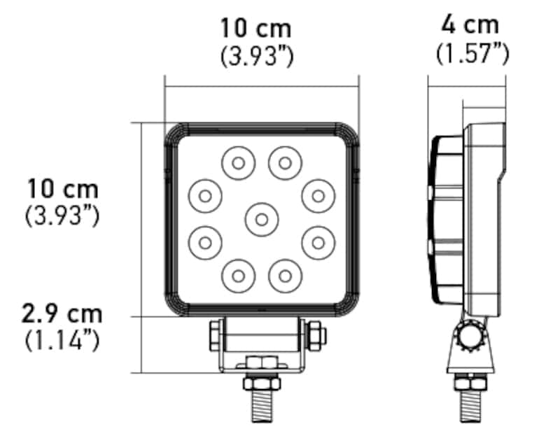 Hella — Hella ValueFit Work Light 4SQ 1.0 LED MV LR LT
Work lamp LED Blstr - view 17