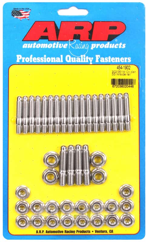 ARP — ARP Ford 302/351W Oil Pan Stud Kit w/ Side Rail - view 1