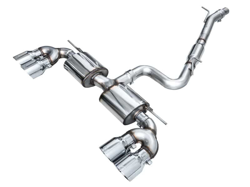 AWE Tuning — AWE MK8 Volkswagen Golf R 3in Touring Edition Quad Exhaust - Chrome Silver Tips
Touring Catback - view 1