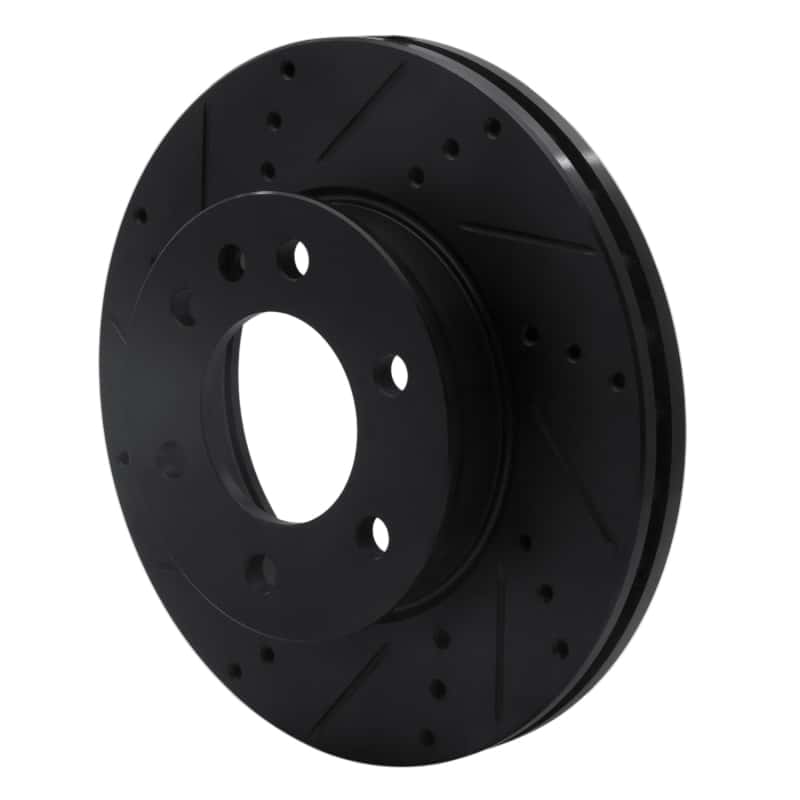 R1 Concepts — R1 06-25 American Coach Patriot Front Left Drilled & Slotted Black Brake Rotor
R1 Brake Rotor Drill - view 2