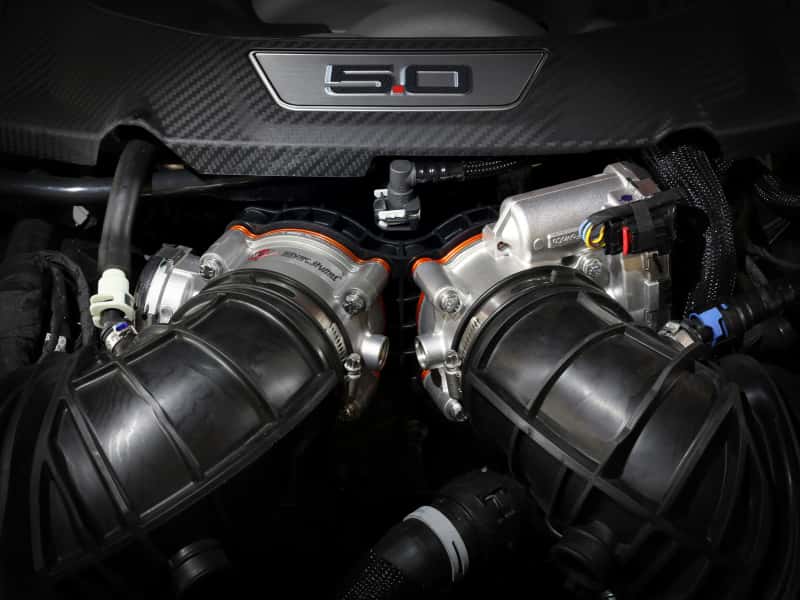 aFe — aFe 2024 Ford Mustang GT/ 2024 Ford Mustang Dark Horse V8 5.0L Silver Bullet Throttle Body Spacer
Throttle Body Spacer - view 6