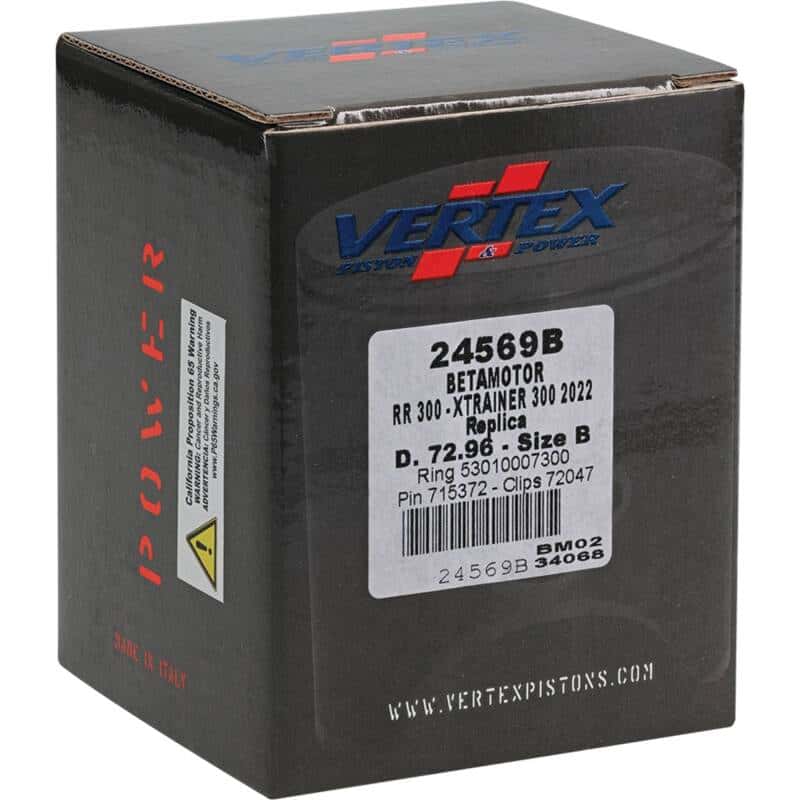 Vertex Pistons — Vertex Piston 22-24 Beta RR 2T 300 300cc Cast Replica Piston Kit - view 5