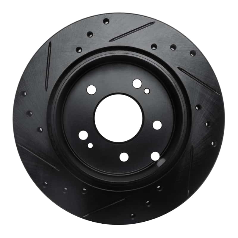 R1 Concepts — R1 06-12 Mitsubishi Eclipse Rear Right Drilled & Slotted Black Brake Rotor
R1 Brake Rotor Drill - view 5