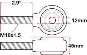 SPC Performance — SPC Performance xAxis Rod End Ball Joint
CROSSAXIS ROD END
XAXIS JOINT - view 2