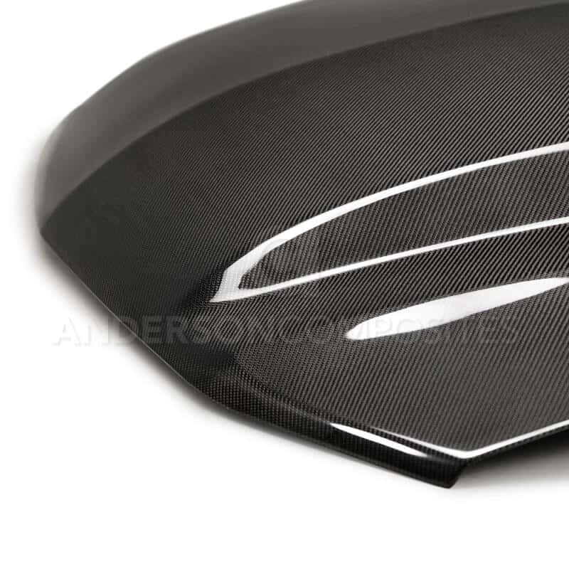 Anderson Composites — Anderson Composites 10-12 Ford Mustang Type-CJ 3in Carbon Fiber Cowl Hood - view 5