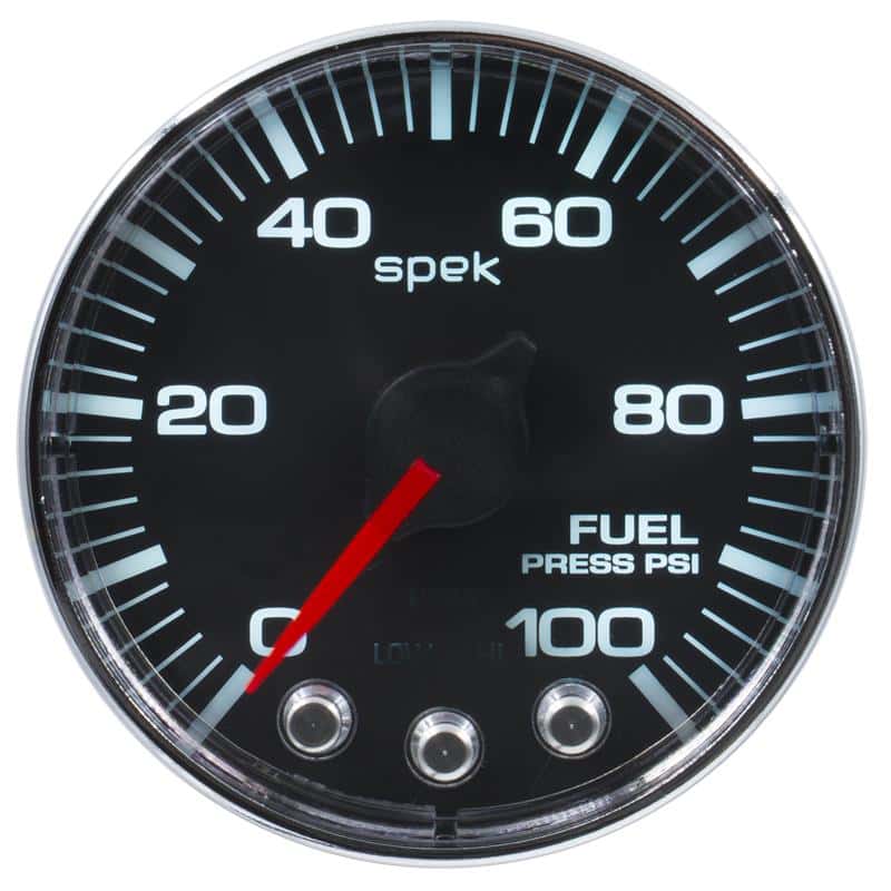 AutoMeter — Autometer Spek-Pro Gauge Fuel Press 2 1/16in 100psi Stepper Motor W/Peak & Warn Blk/Chrm
GA 2" FP 100 BFC SPK - view 1