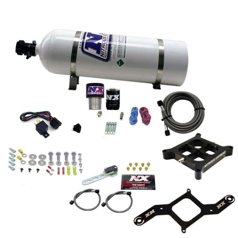 Nitrous Express — Nitrous Express Single Entry Crossbar RNC .178 4500 Flange Nitrous Kit (250-650HP) w/15lb Bottle
Injection System Kit
N2OSys - view 1