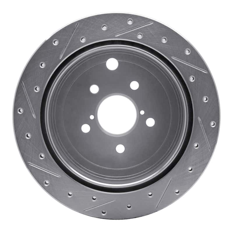 R1 Concepts — R1 10-25 Scion FR-S Rear Right Drilled & Slotted Silver Brake Rotor
R1 Brake Rotor Drill - view 5