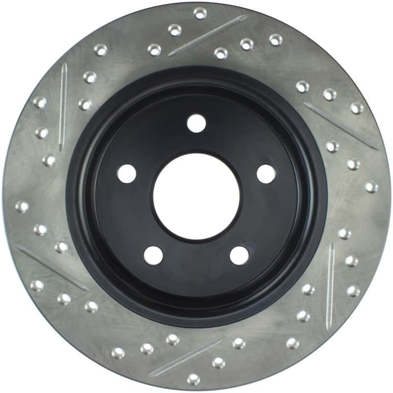 Stoptech — StopTech 12-15 Ford Focus w/ Rear Disc Brakes Rear Left Slotted & Drilled Rotor
Slot/Drill Rotor - view 3