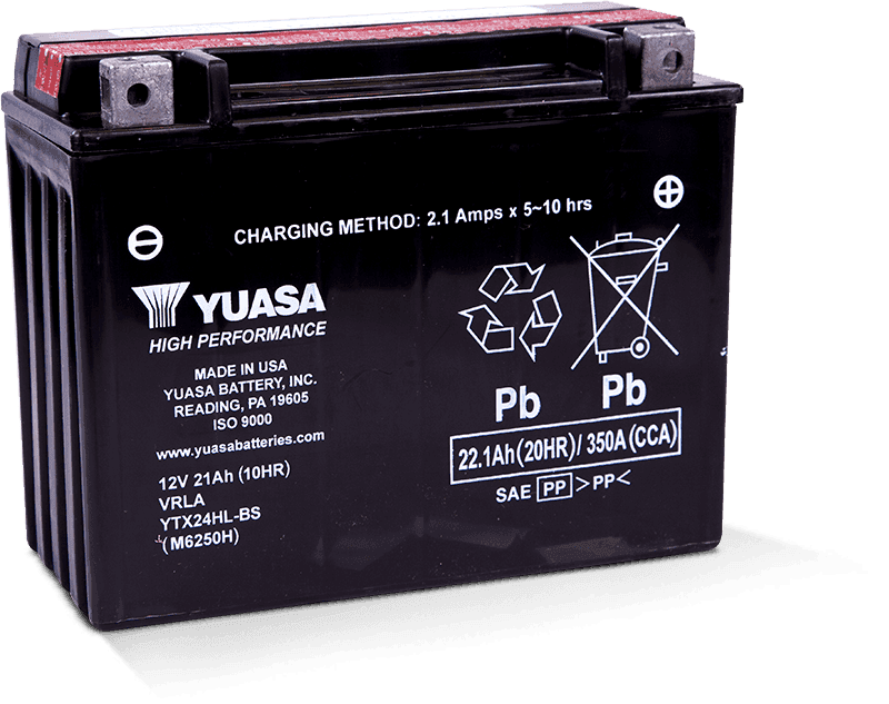 Yuasa Battery — Yuasa YTX24HL-BS High Performance Maintenance Free AGM 12-Volt Battery w/Bottle - view 2