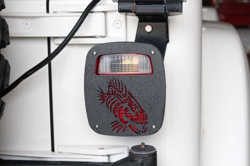 Fishbone Offroad — Fishbone Offroad Jeep Wrangler CJ YJ TJ Tail Light Covers - Black Textured Powdercoat - view 4