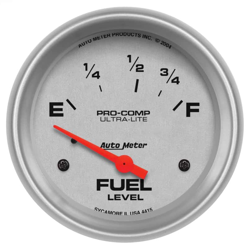 AutoMeter — Autometer Ultra-Lite 2-5/8in 73-10 Ohm Fuel Level Gauge
2-5/8" FUEL LEVEL, 7 - view 2
