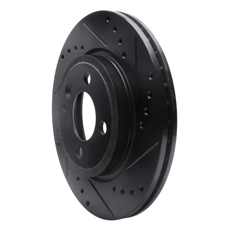 R1 Concepts — R1 02-08 Mini Cooper (Excl Clubman) Front Right Drilled & Slotted Black Brake Rotor
R1 Brake Rotor Drill - view 2