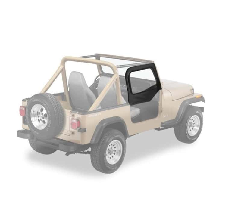 Bestop — Bestop 88-95 Jeep Wrangler YJ Upper Fabric Doors (Rounded Upper Corner Black Denim)
Upper Fabric Doors - view 1