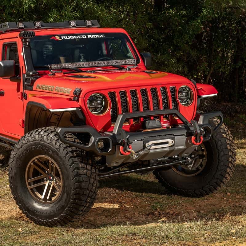 Rugged Ridge — Rugged Ridge Venator Front Bumper W/Overrider & Winch Tray JL
OFFROAD_BUMPERS
Bumper- Front - view 7