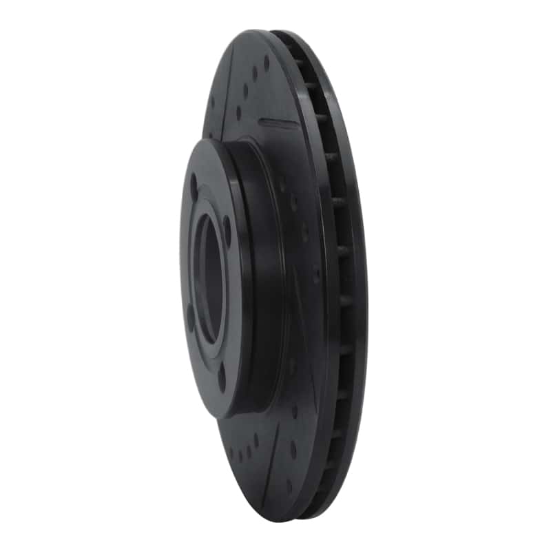 R1 Concepts — R1 84-87 Audi 4000 Quattro Front Left Drilled & Slotted Black Brake Rotor
R1 Brake Rotor Drill - view 2