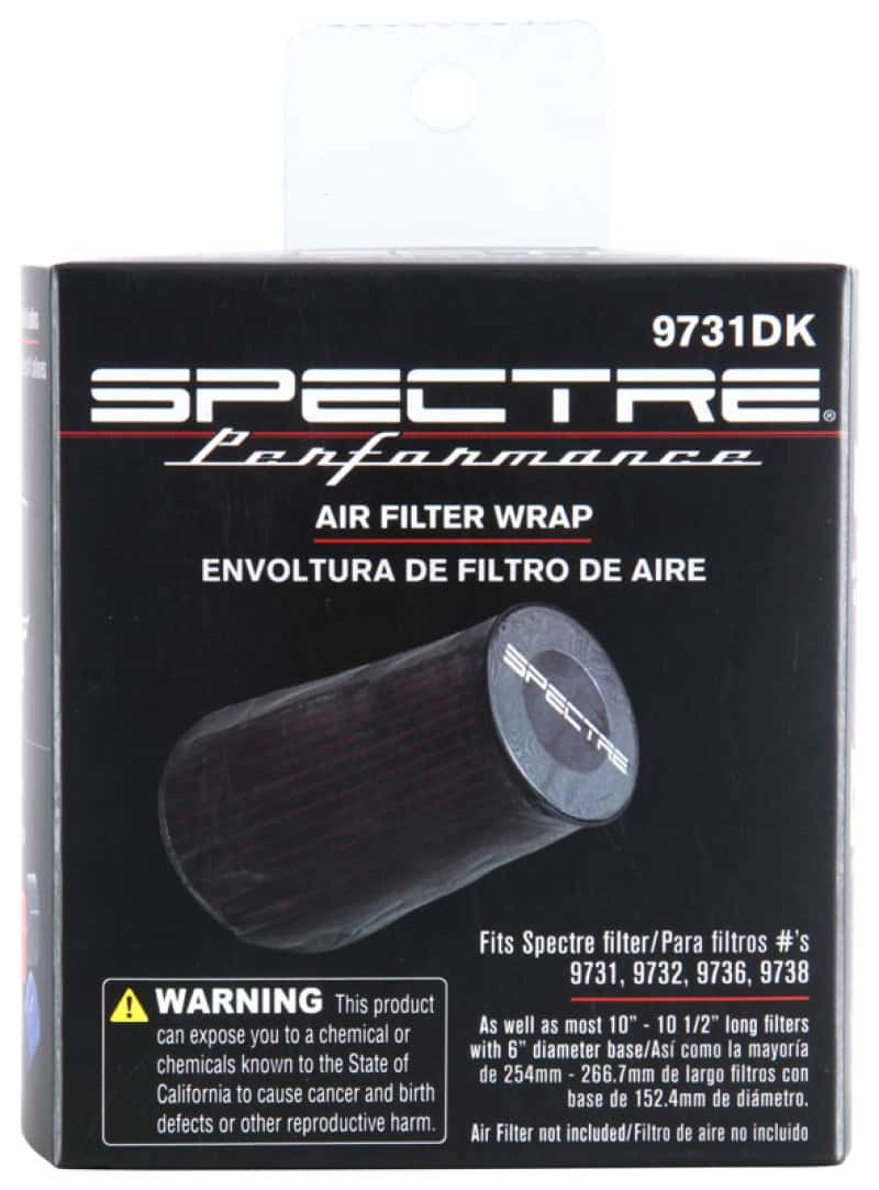Spectre — Spectre Universal Pre-Filter Wrap 6.125in. x 9.125in. - Black - view 8