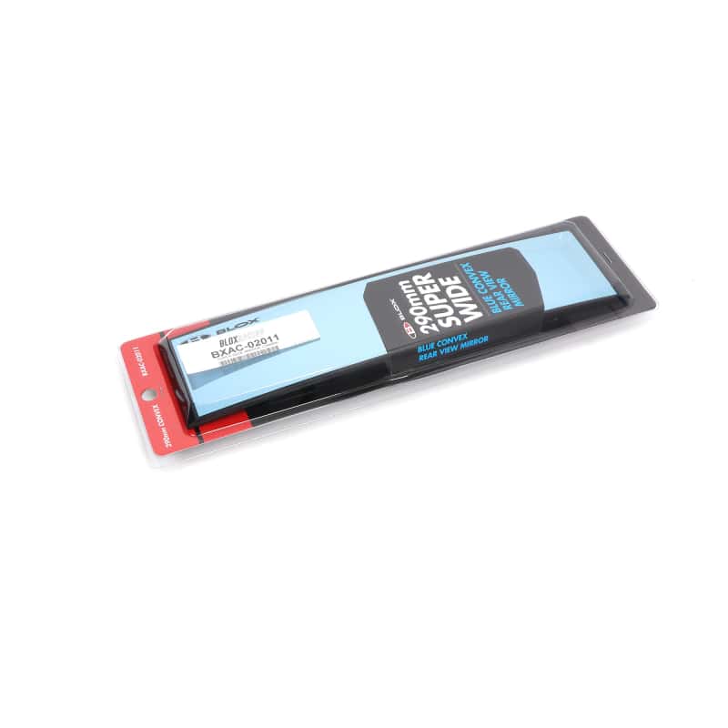BLOX Racing — BLOX Racing 290mm Convex Mirror Black Frame Blue Tint - view 2