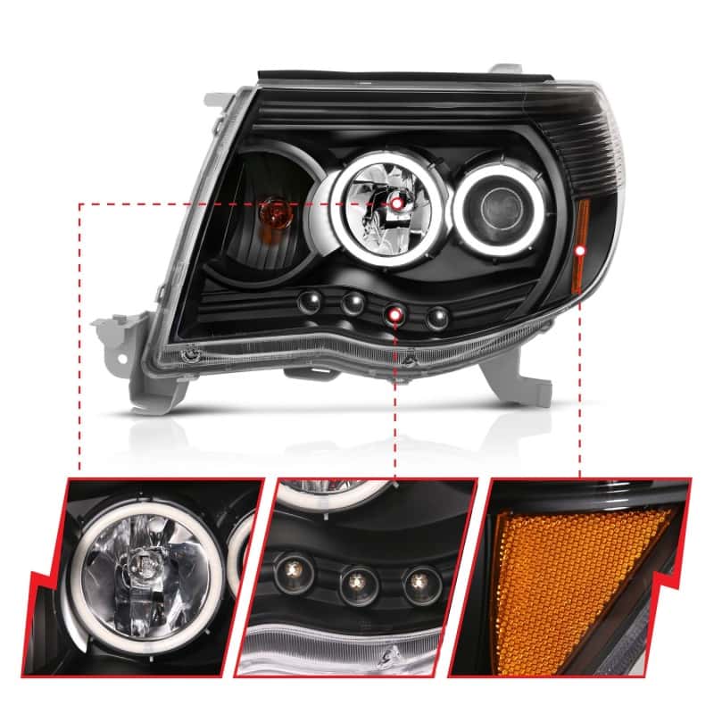 ANZO — ANZO 2005-2011 Toyota Tacoma Projector Headlights w/ Halo Black
Head Light Set
HdLtSet - view 5