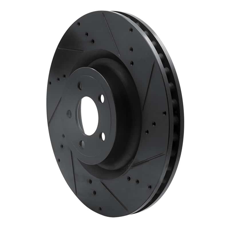 R1 Concepts — R1 15-23 Ford Mustang Front Right Drilled & Slotted Black Brake Rotor
R1 Brake Rotor Drill - view 2