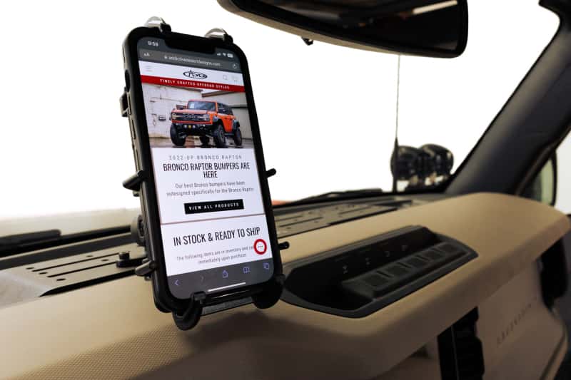 Addictive Desert Designs — Addictive Desert Designs21-23 Ford Bronco & Bronco Raptor Digital Device Dash Mount
Cell Phone Holder
Accessory - view 7
