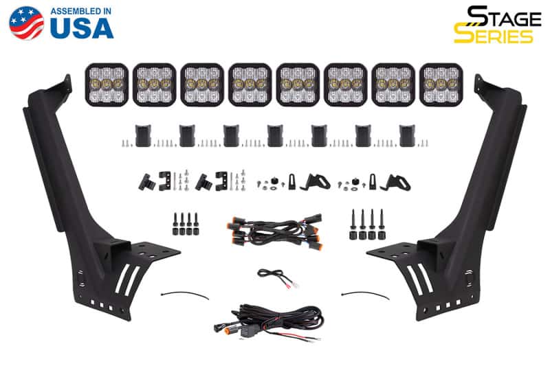 Diode Dynamics — Diode Dynamics Jeep JL SS5 Pro CrossLink Windshield - White Combo Lightbar Kit - view 8