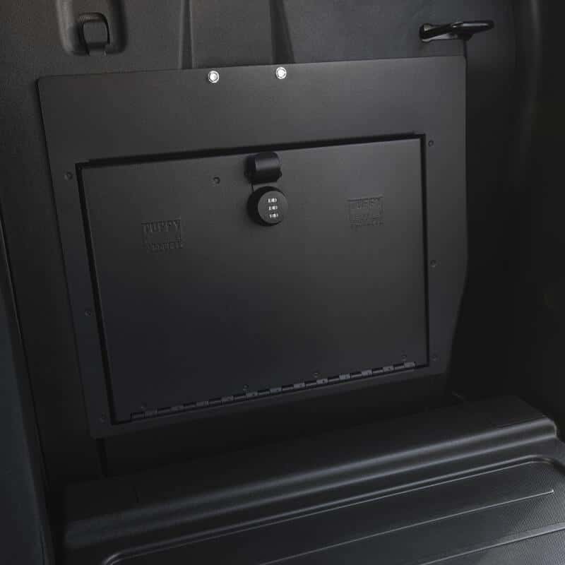 Tuffy Products — Tuffy 05-23 Toyota Tacoma Behind Seat Cubby Cover W/ Combo Lock
Cubby Cover - view 4