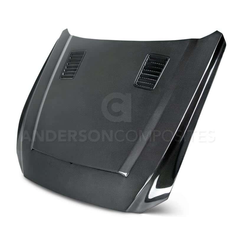 Anderson Composites — Anderson Composites 15-17 Ford Mustang (Excl. GT350/GT350R) Super Snake Double Sided Hood - view 2