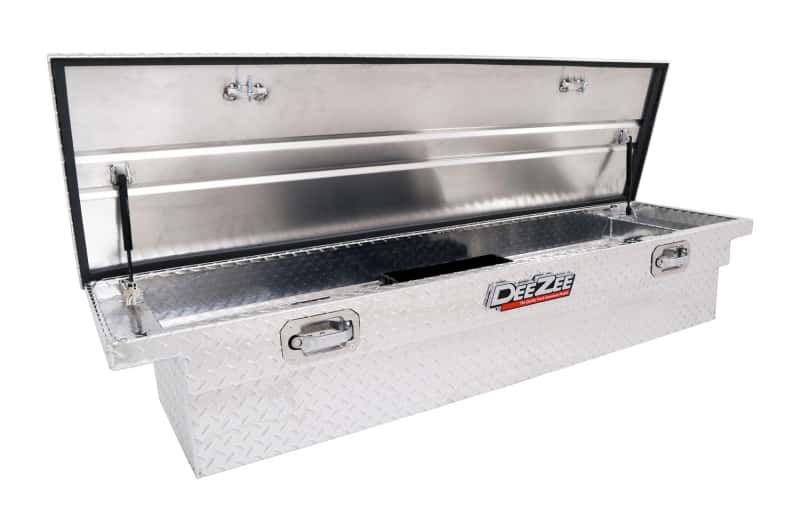 Dee Zee — Dee Zee Universal Tool Box - Red Crossover - Single Lid BT Alum (Low)
ToolBxTrkBedRTR - view 6