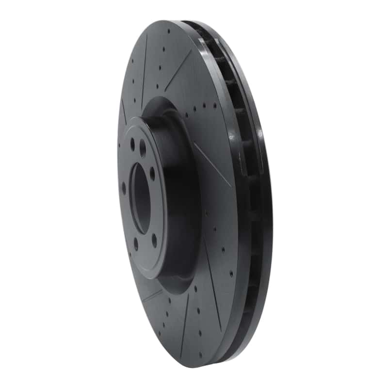 R1 Concepts — R1 18-25 Land Rover Defender 110 Front Left Drilled & Slotted Black Brake Rotor
R1 Brake Rotor Drill - view 2
