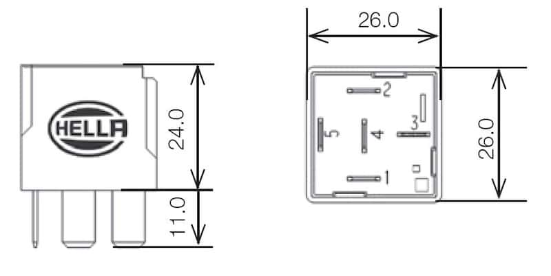 Hella — Hella Relay 12V 20/40A Spdt Res - view 3