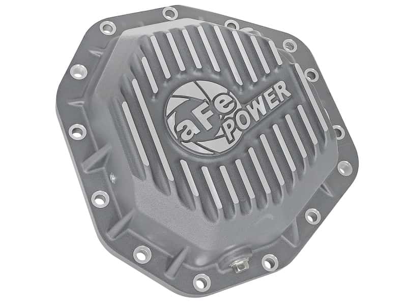 aFe — aFe Power Street Ser Rear Diff Cover Raw w/Mach Fin 2017 Ford Diesel Trucks V8-6.7L(td) Dana M275-14
Differential Cover - view 2