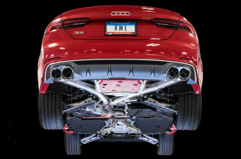 AWE Tuning — AWE Tuning Audi B9 S5 Coupe 3.0T Track Edition Exhaust - Diamond Black Tips (102mm)
Track Exhaust - view 4