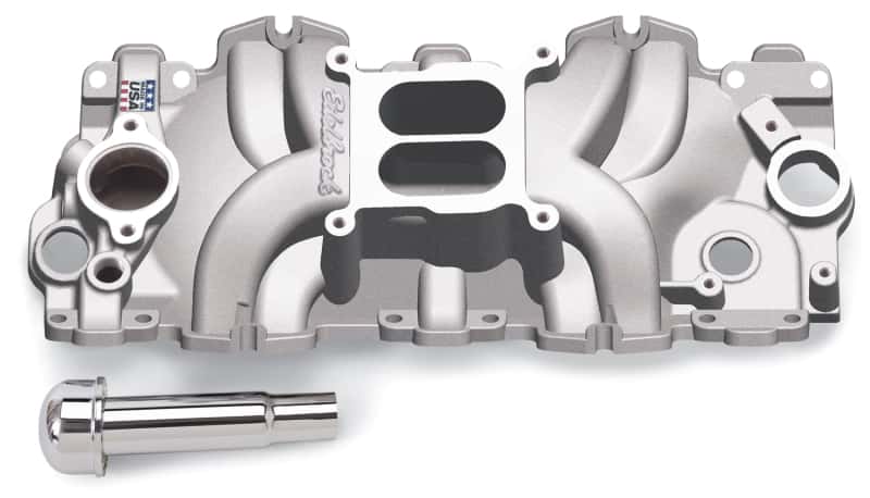 Edelbrock — Edelbrock Intake Manifold Single Quad Perf RPM BBC 409 Inwin Lg Port As-Cast
MANIFOLD - view 1