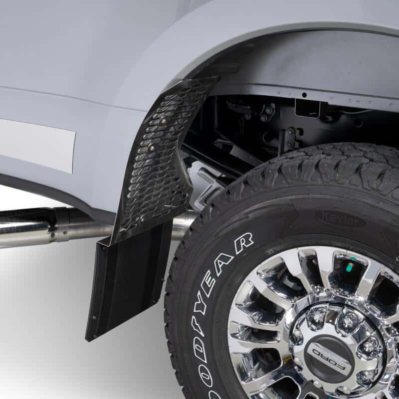 Putco — Putco 17-20 Ford SuperDuty - Set of 2 (Excl Dually Rear) Mud Skins - Polished SS w/ Hex Shield
Mud Flap - view 4
