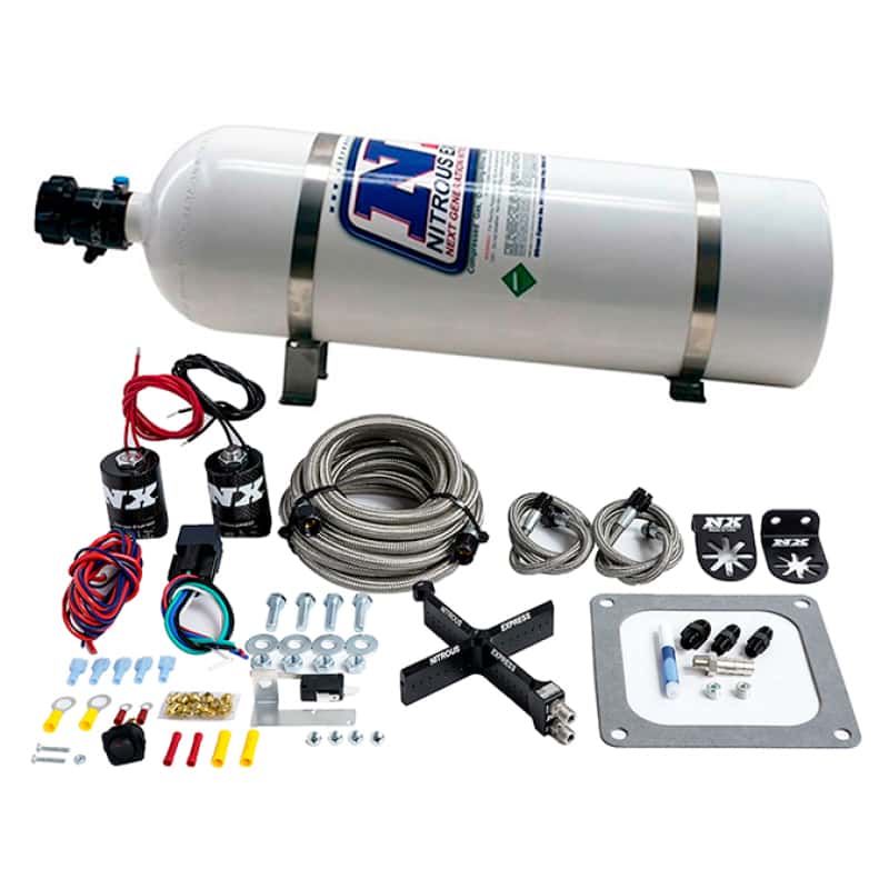 Nitrous Express — Nitrous Express 4500 Covert Crossbar Plate System Stage 6 50-300HP (15lb Bottle)
Injection System Kit - view 1