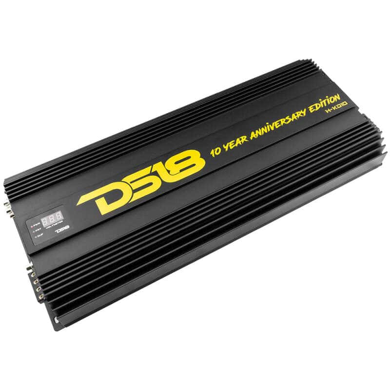 DS18 — DS18 1-Chnl Amp 18000 Burst/0.67ohm 10000/1ohm 5800/2ohm 3500/4ohm Watts RMS w/ Voltmeter Black - view 19