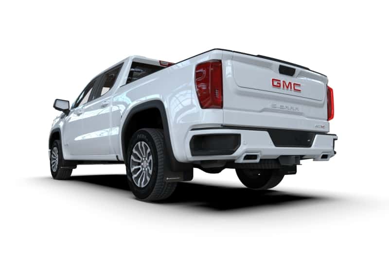 Rally Armor — Rally Armor 19-25 GMC Sierra 1500 AT4 Black UR Mud Flap w/ White Logo
Mud Flap - view 3