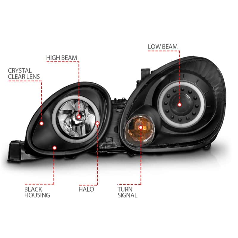 ANZO — ANZO 1998-2005 Lexus Gs300 Projector Headlights w/ Halo Black
Head Light Set
HdLtSet - view 5