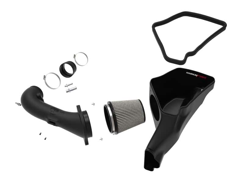 aFe — aFe Magnum FORCE Stage-2 Pro DRY S Cold Air Intake System 15-17 Ford Mustang GT V8-5.0L
Magnum FORCE Intake - view 2