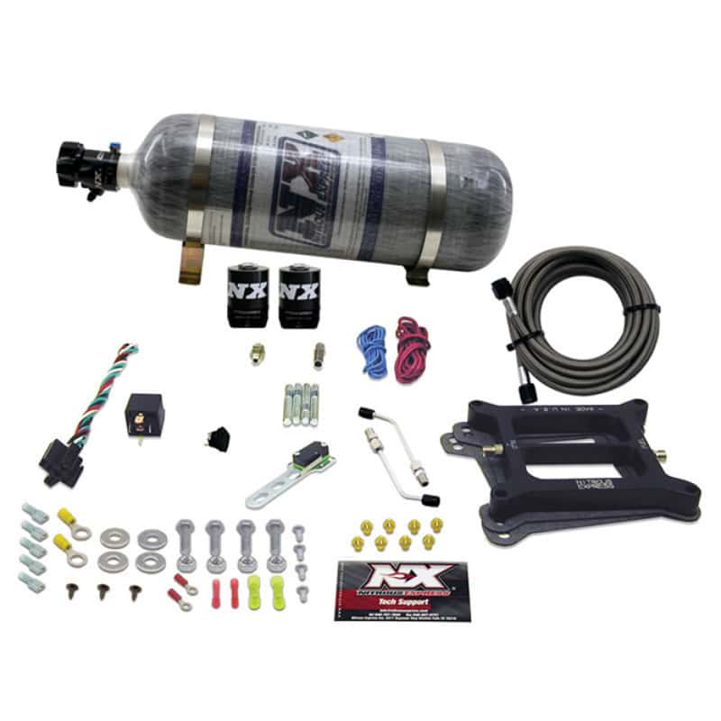 Nitrous Express — Nitrous Express 4150 4-BBL/Alcohol Nitrous Kit (100-500HP) w/Composite Bottle
Injection System Kit
N2OSys - view 3