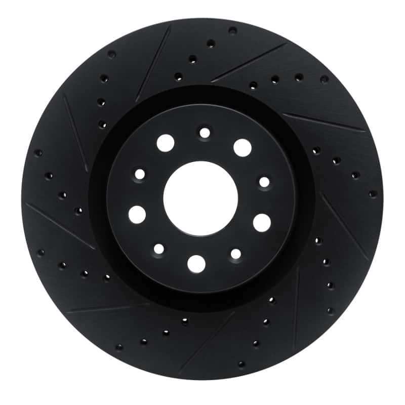 R1 Concepts — R1 14-25 Cadillac CTS Front Left Drilled & Slotted Black Brake Rotor
R1 Brake Rotor Drill - view 1